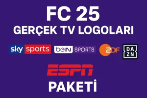 FC 25 TV Logo Paketi Yaması beINSPORTS ve Tüm Tv Kanalları 1